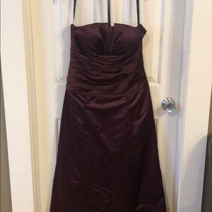 Bill Levkoff Eggplant formal bridesmaid dress